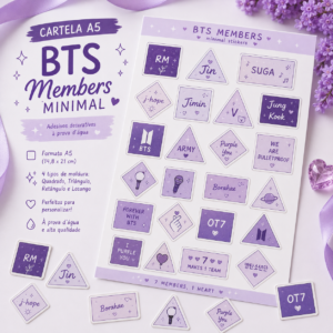Cartela A5 BTS Members Minimal