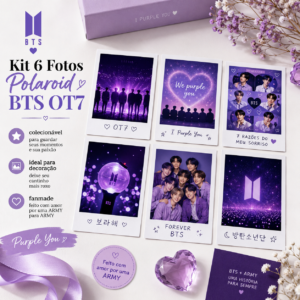 Kit 6 Fotos Polaroid BTS OT7