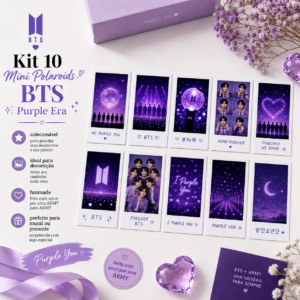 Kit 10 Mini Polaroids BTS Purple Era