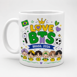 Caneca Love BTS Brasil 2026 325ml