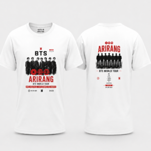 Camiseta BTS Grupo Arirang 2026 - Branca