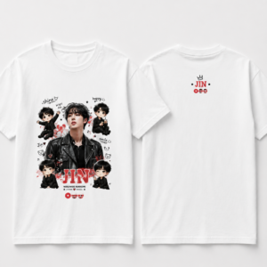Camiseta BTS Membro Individual Jin - Branca